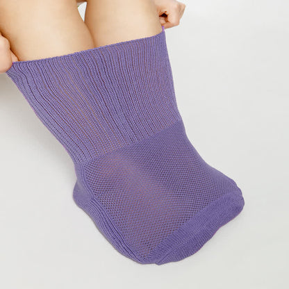 Chaussettes mi-mollet respirantes en maille grande taille