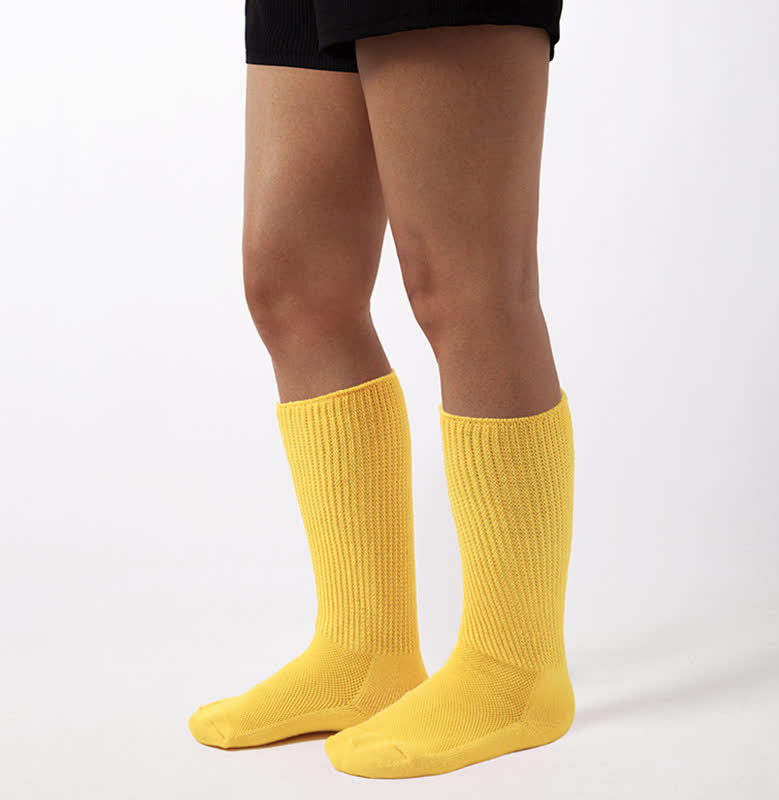 Chaussettes hautes en maille respirante - Jaune - EU36-40 (US3-7) - image 10