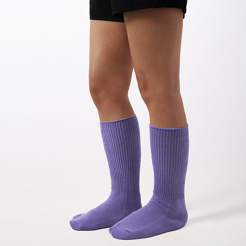 Chaussettes hautes en maille respirante - Violet - EU36-40 (US3-7) - image 11