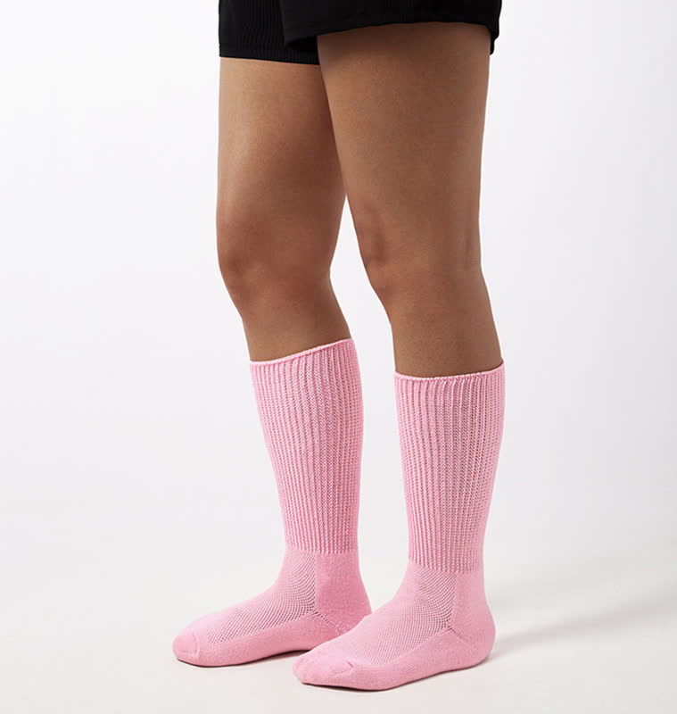 Chaussettes hautes en maille respirante - Rose - EU36-40 (US3-7) - image 1