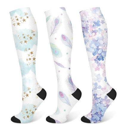 Chaussettes de compression Dreamy Star Feather (3 paires) - Multicolore - S/M - image 5