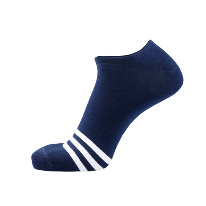 Chaussettes invisibles confortables en coton (5 paires) - Bleu marine - EU43-50 (US9-15) - image 5