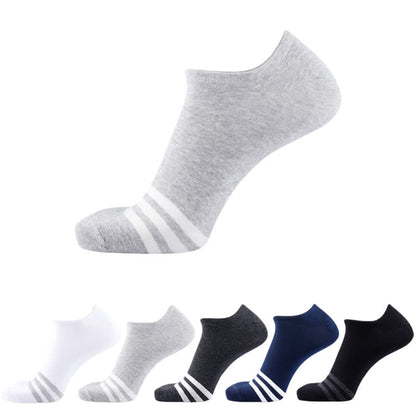 Chaussettes invisibles confortables en coton (5 paires) - Multicolore - EU43-50 (US9-15) - image 0