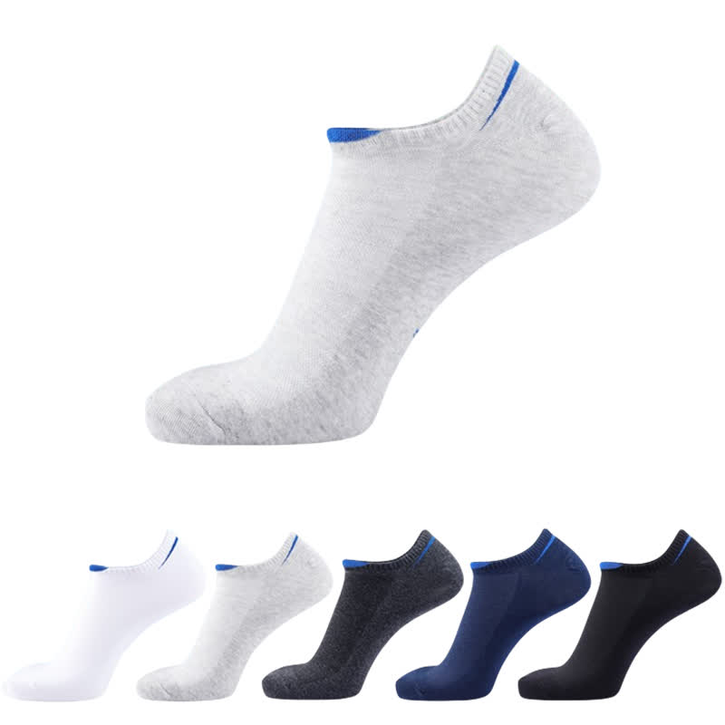 Chaussettes invisibles en maille fine (5 paires) - Multicolore - EU43-50 (US9-15) - image 0