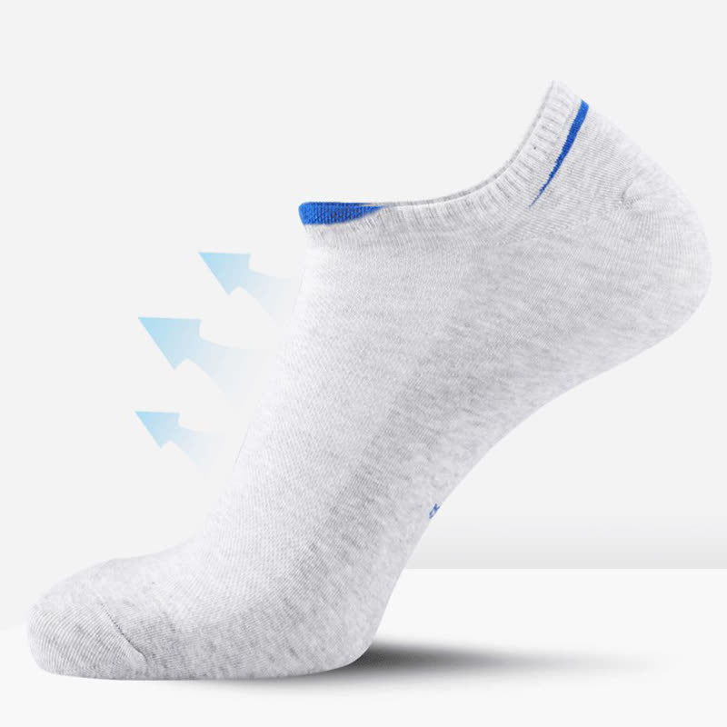 Chaussettes invisibles en maille fine (5 paires) - Gris clair - EU43-50 (US9-15) - image 4