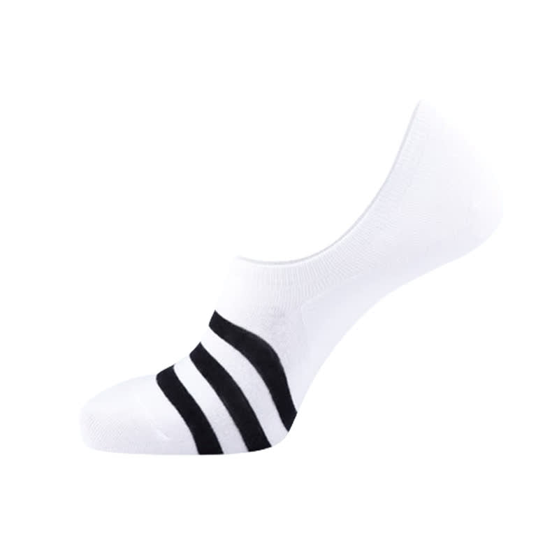 Chaussettes invisibles rayées (5 paires) - Blanc - EU43-50 (US9-15) - image 3