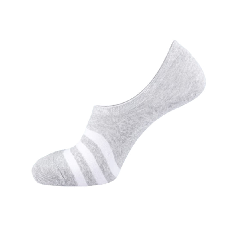 Chaussettes invisibles rayées grande taille (5 paires)