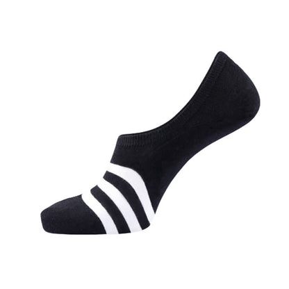 Chaussettes invisibles rayées grande taille (5 paires)