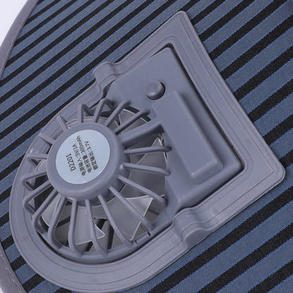 Chapeau de soleil à visière ventilée rechargeable à ruban rayé - image 3