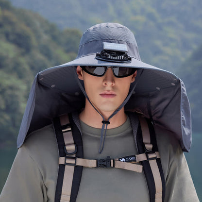 Chapeau bob rechargeable pour l'extérieur avec rabat pour le cou (lot de 2)
