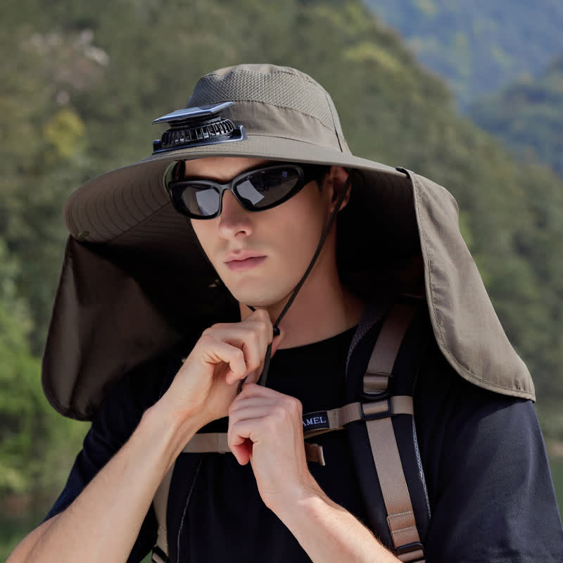 Chapeau bob rechargeable pour l'extérieur avec rabat pour le cou (lot de 2)