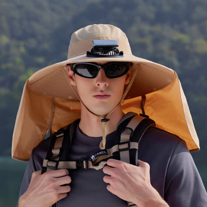 Chapeau bob rechargeable pour l'extérieur avec rabat pour le cou (lot de 2)