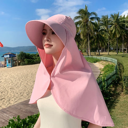 Chapeau de soleil imperméable à large bord avec rabat pour le cou (lot de 2)