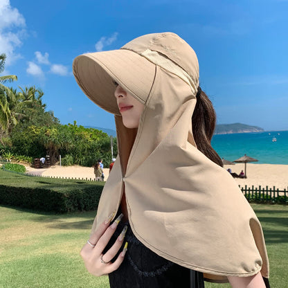 Chapeau de soleil imperméable à large bord avec rabat pour le cou (lot de 2)