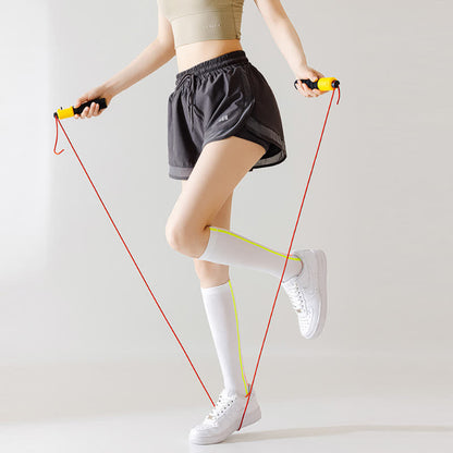 Chaussettes de compression hautes à imprimé lettres lumineuses (4 paires)