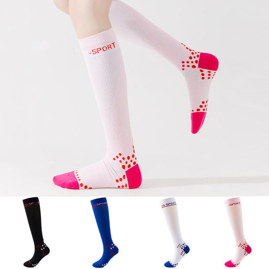 Chaussettes de compression hautes à motif géométrique (4 paires) - image 0