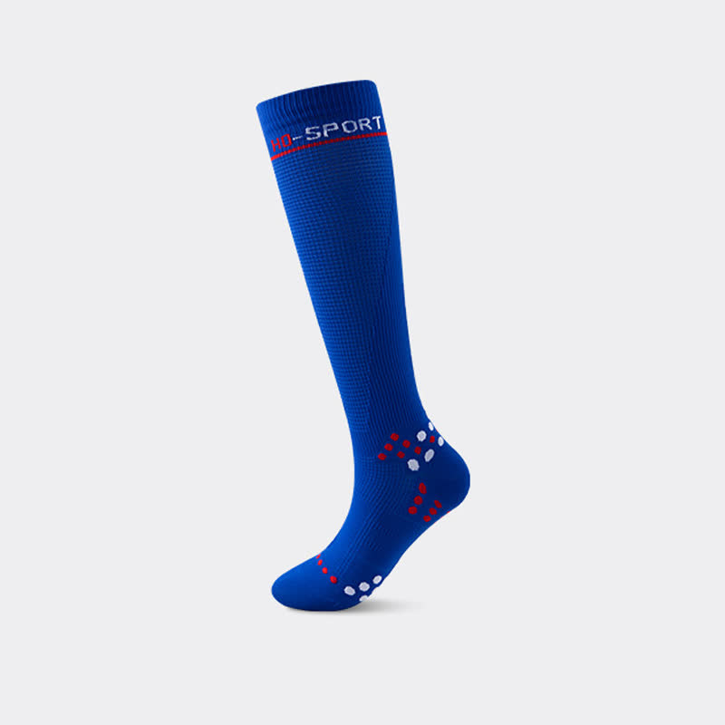 Chaussettes de compression hautes à motif géométrique (4 paires) - Bleu - EU36-40 (US3-7) - image 7