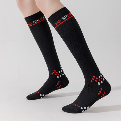 Chaussettes de compression hautes à motif géométrique (4 paires)