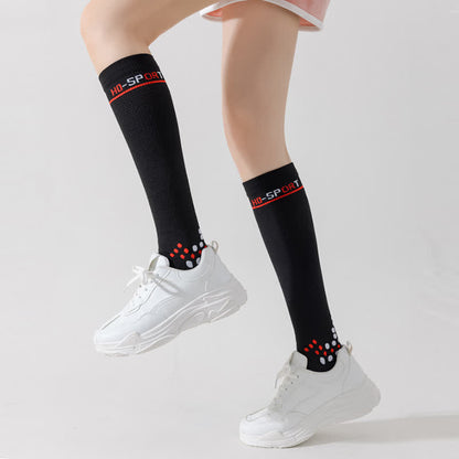 Chaussettes de compression hautes à motif géométrique (4 paires)
