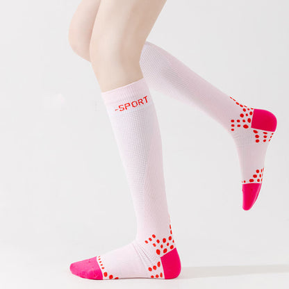 Chaussettes de compression hautes à motif géométrique (4 paires)