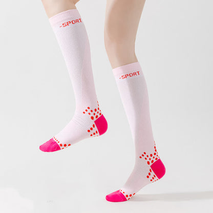Chaussettes de compression hautes à motif géométrique (4 paires)