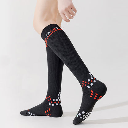 Chaussettes de compression hautes à motif géométrique (4 paires)