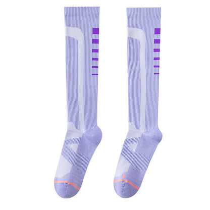Chaussettes de compression hautes à imprimé graphique (6 paires) - Violet - EU36-40 (US3-7) - image 7