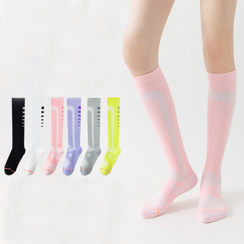 Chaussettes de compression hautes à imprimé graphique (6 paires)