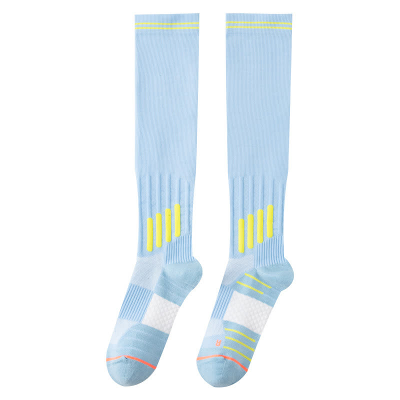 Chaussettes de sport à rayures et à compression (6 paires) - Bleu - EU36-40 (US3-7) - image 7