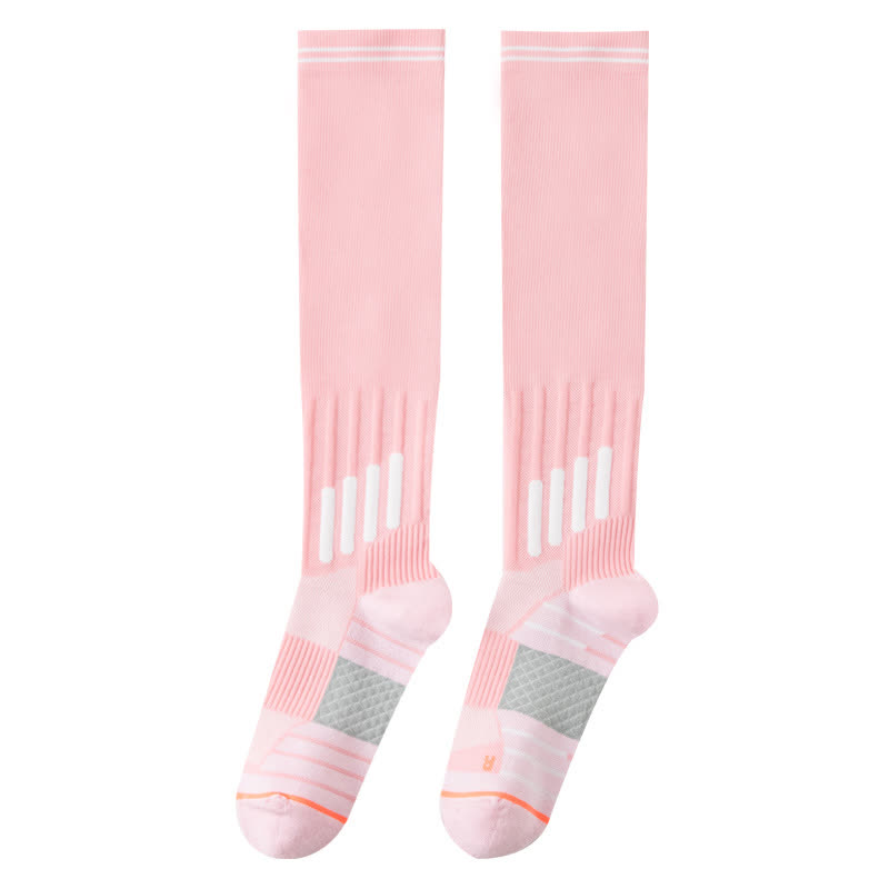 Chaussettes de sport à rayures et à compression (6 paires) - Rose - EU36-40 (US3-7) - image 10