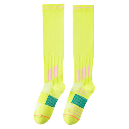 Chaussettes de sport à rayures et à compression (6 paires) - Vert - EU36-40 (US3-7) - image 11