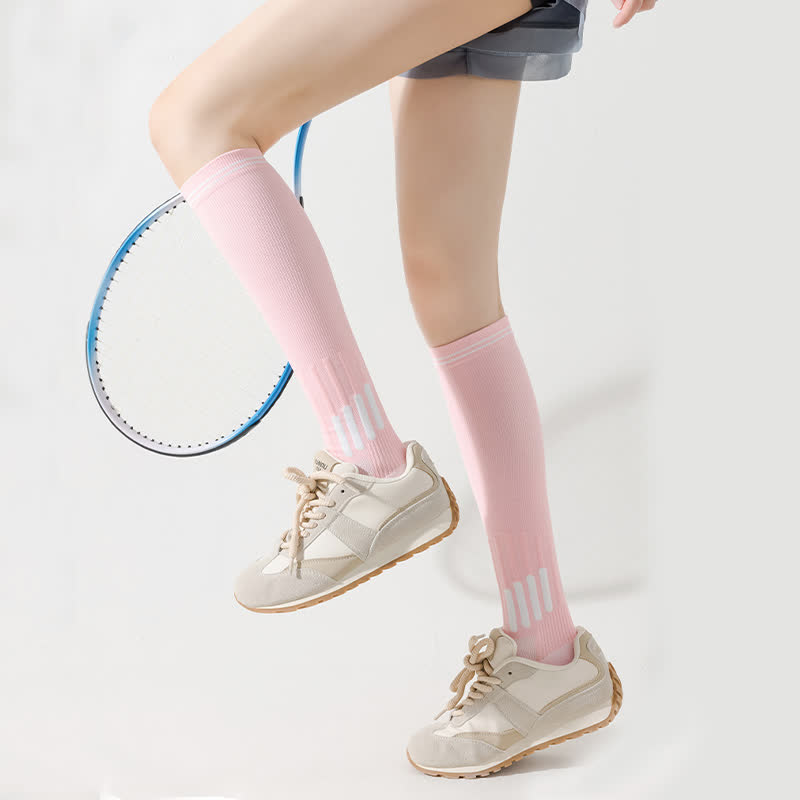 Chaussettes de sport à rayures et à compression (6 paires)