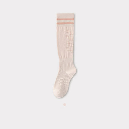 Chaussettes de compression hautes respirantes à rayures (5 paires)