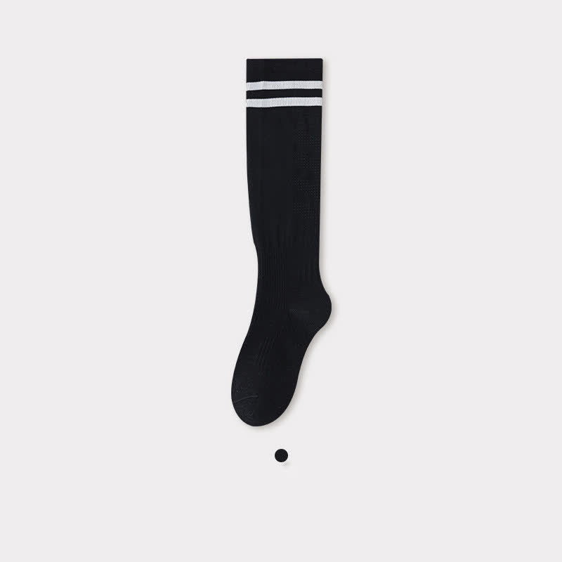 Chaussettes de compression hautes respirantes à rayures (5 paires) - Noir - EU36-40 (US3-7) - image 14