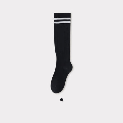 Chaussettes de compression hautes respirantes à rayures (5 paires) - Noir - EU36-40 (US3-7) - image 14