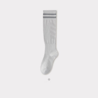Chaussettes de compression hautes respirantes à rayures (5 paires) - Gris - EU36-40 (US3-7) - image 13