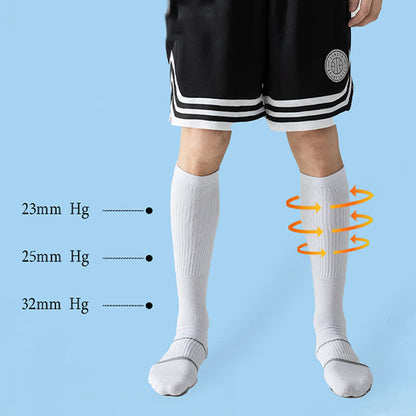 Chaussettes de sport de compression hautes de couleur unie (6 paires) - image 1