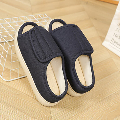 Chaussons antidérapants réglables grande taille à cou-de-pied haut - Bleu - EU47-48 (US12-12,5) - image 1