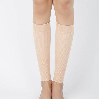 Manchons de mollet élastiques en coton de couleur unie (2 paires)