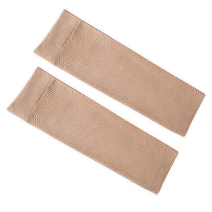 Manchons de mollet élastiques en coton de couleur unie (2 paires)