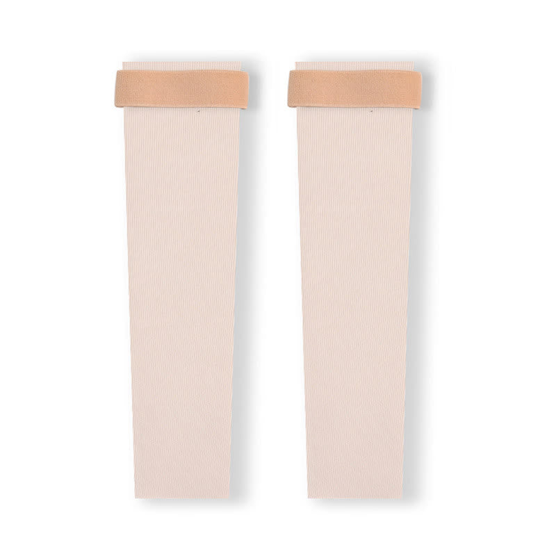 Manchons de jambe légers sans couture avec sangle - Beige - XL - image 7