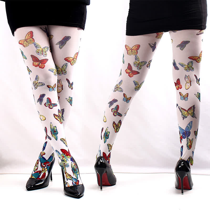 Collants à imprimé floral et papillon - UN - Une taille - image 2