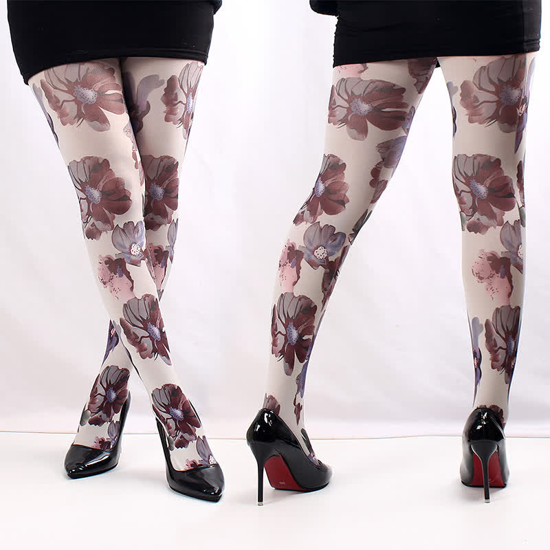 Collants à imprimé floral et papillon - B - Une taille - image 4