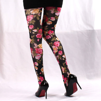 Collants à imprimé fleur et papillon - image 6