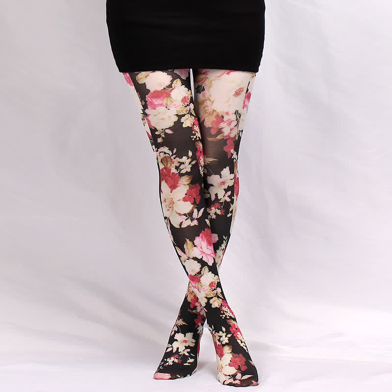 Collants à imprimé fleur et papillon - C - Une taille - image 3