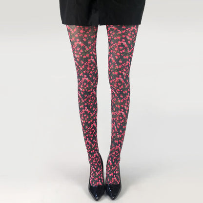 Collants à imprimé fleur et papillon - UN - Une taille - image 0