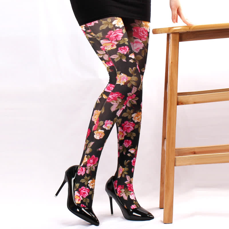 Collants à imprimé fleur et papillon - E - Une taille - image 6