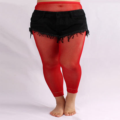 Collants mini-maille sexy grande taille (3 paires) - Rouge - Une taille - image 4