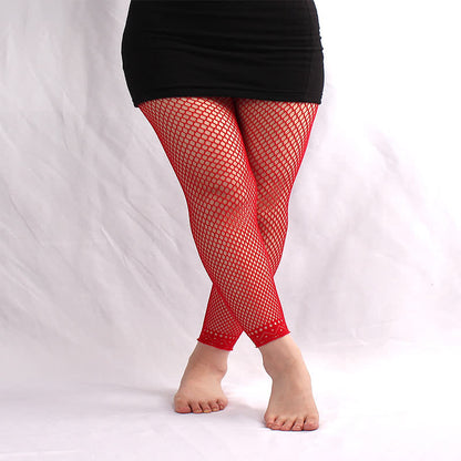 Collants sexy en maille creuse grande taille (3 paires) - Rouge - Une taille - image 4