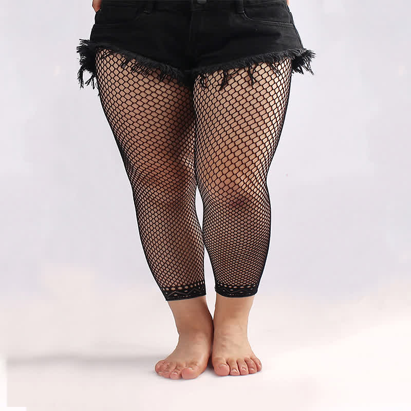 Collants sexy en maille creuse grande taille (3 paires) - image 0